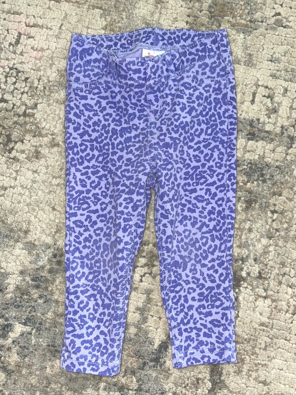 Circo leopard print purple jeggings size 18 months